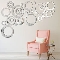 Removable Wall Sticker Decal Acrylic Mirror Setting for Home Living Room Bedroom Decor (Style B, 32 Pieces) - FoxMart™️ - Shappy