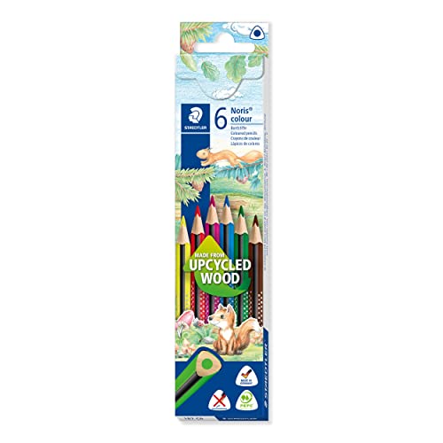 STAEDTLER 187 C6 Noris Colour Triangular Pencils - Assorted Colours (Pack of 6) - FoxMart™️ - STAEDTLER