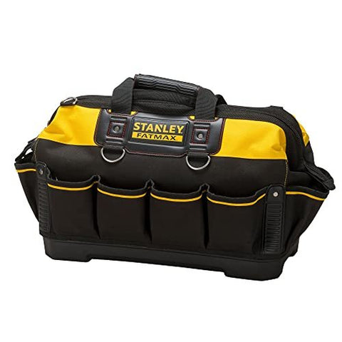 STANLEY FATMAX Technician Tool Bag, Heavy Duty 600 Denier and Leather, Multifunctional Tool Storage Organiser, 18 Inch, 1-93-950 - FoxMart™️ - Stanley