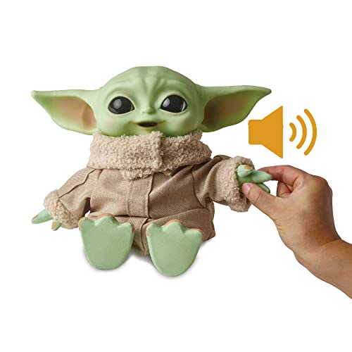 Star Wars The Child Plush 11-in Yoda Baby Figure The Mandalorian, Grogu Collectible Stuffed Character with Carrying Satchel for Movie Fans Ages 3+ - HBX33 - FoxMart™️ - Star Wars