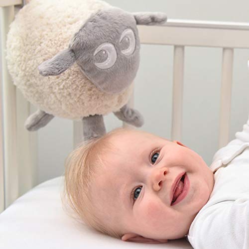 Sweet Dreamers, Ewan The Dream Sheep, Grey - Baby White/Pink Noise Machine and Sleep Aid with Night Light - FoxMart™️ - Sweet Dreamers