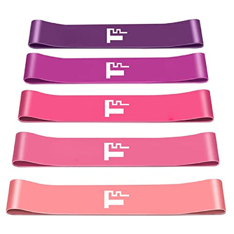 TYGA Fitness Resistance, Yoga Bands, Fitness Exercise Loop, Rehabilitation Bands. Providing 5 different levels of Resistance - Convenient Carry Case Included - Ideal for Home, Gym, Yoga, Training - FoxMart™️ - TYGA Fitness