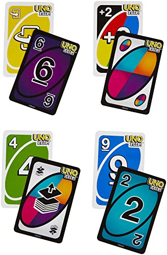 UNO FLIP Family Card Game, with 112 Cards, Makes a Great Gift for 7 Year Olds and Up, GDR44 - FoxMart™️ - Mattel Games