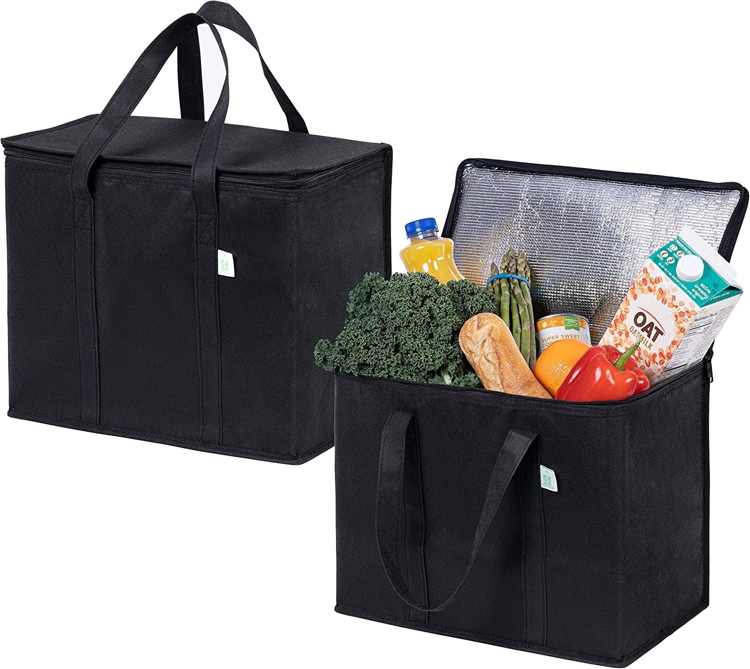 VENO Insulated Reusable Grocery Bag, Food Delivery, Durable, Heavy Duty, Large Size, Stands Upright, Collapsible, Sustainable - FoxMart™️ - VENO BAG