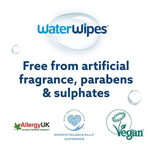 WaterWipes Original Plastic Free Baby Wipes, 720 Count (12 packs), 99.9% Water Based Wet Wipes & Unscented for Sensitive Skin - FoxMart™️ - WaterWipes