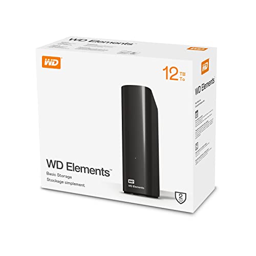 WD 12 TB Elements Desktop External Hard Drive - USB 3.0, Black - FoxMart™️ - Western Digital